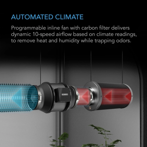 Growbox AC Infinity AI+ 60x60x180 cm – kompletny zestaw uprawowy 115W LED, wentylacja 100 mm, Controller AI+